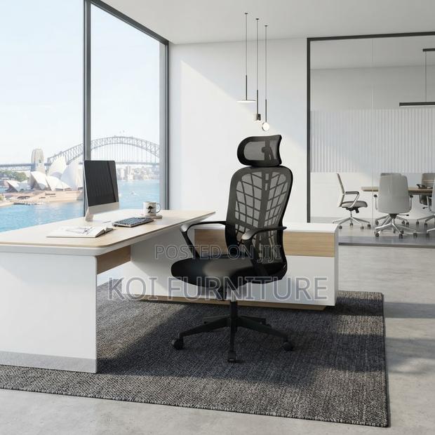 Office Chairs; Ergonomic High Fabric Office Seat With Web Backrest - main view