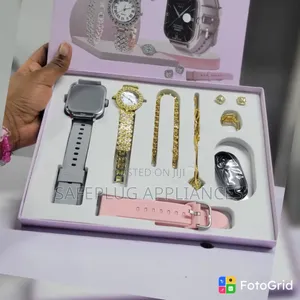 A58 Plus Smart Watch Luxury Jewelry Combo Set – 9-Piece Gift Pack