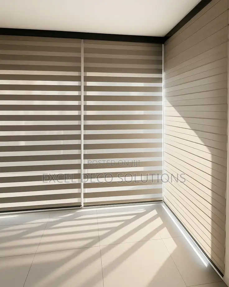 Interior Window Shades | Dual Layer Zebra Roller Window Coverings