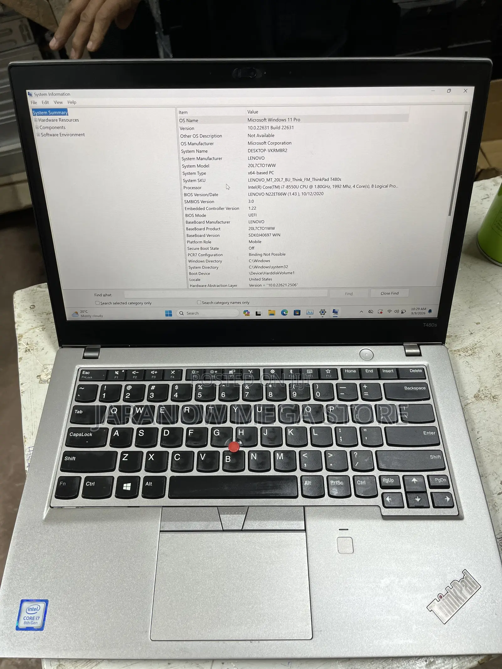 Laptop Lenovo ThinkPad T480s 8GB Intel Core i7 SSD 256GB
