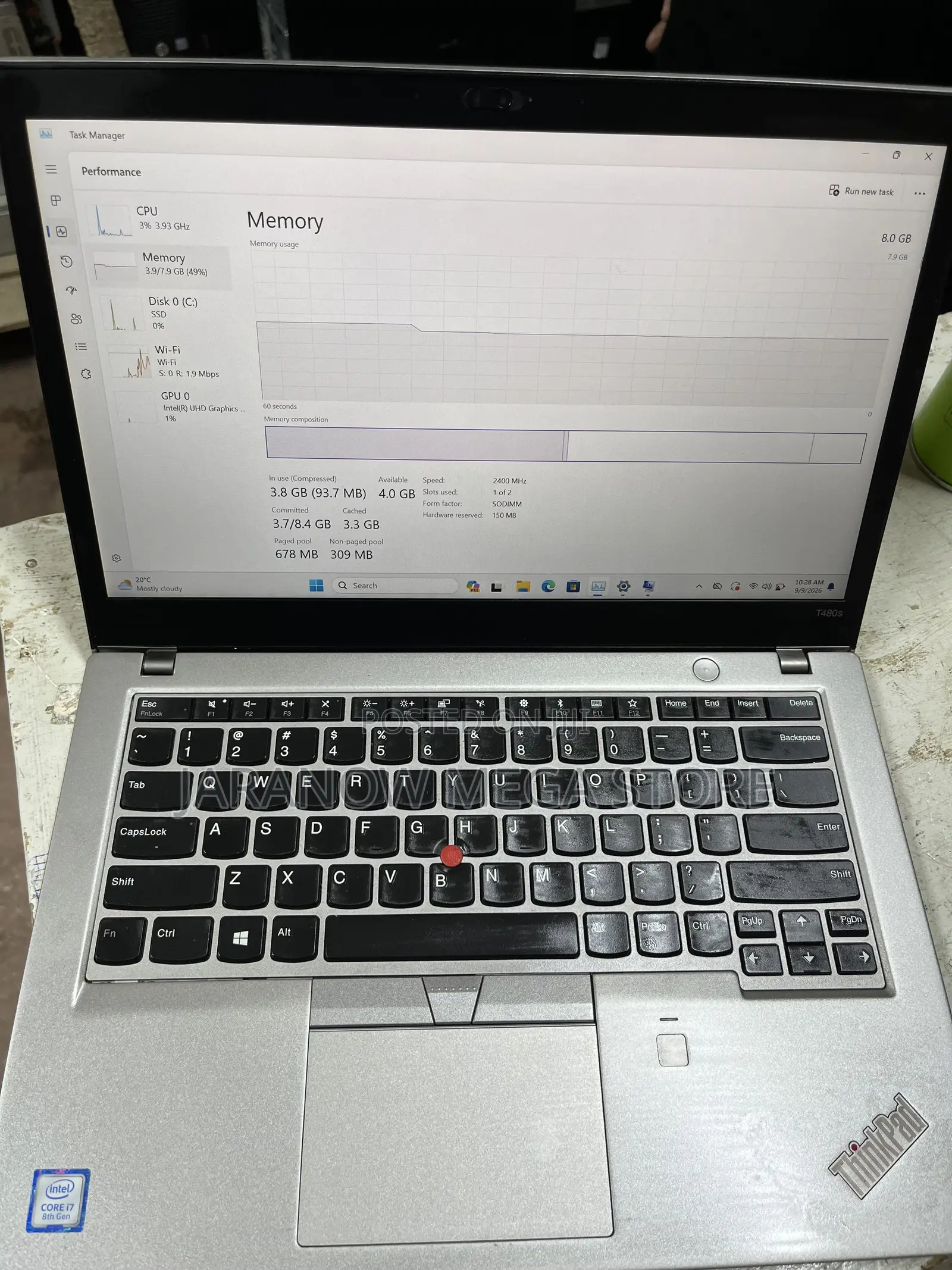 Laptop Lenovo ThinkPad T480s 8GB Intel Core i7 SSD 256GB