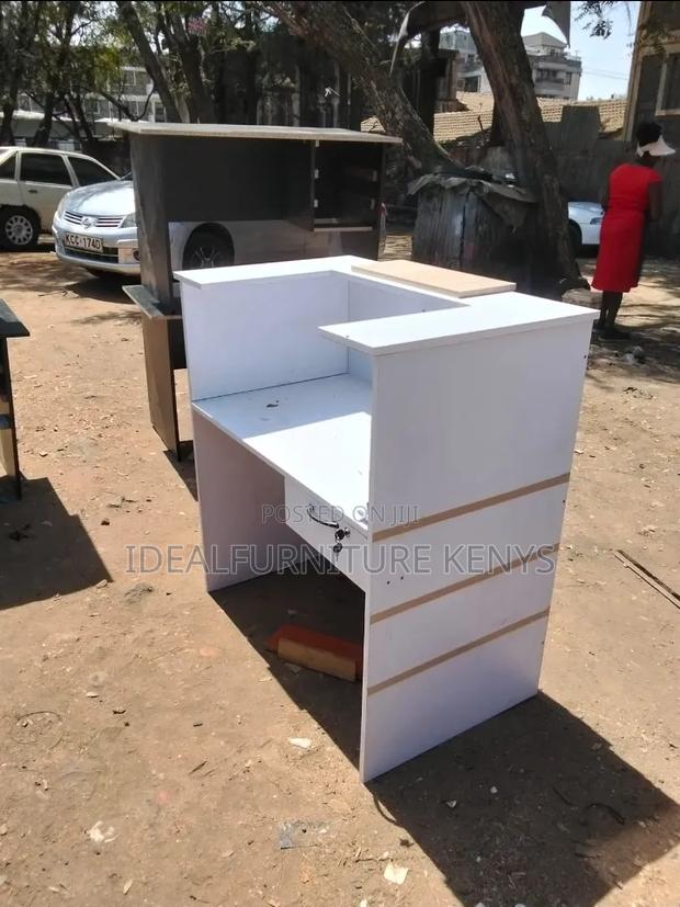 White Reception Desk