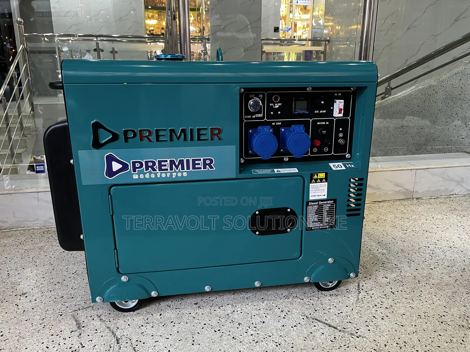 6.5kva Premier Single Phase SILENT Diesel Generator