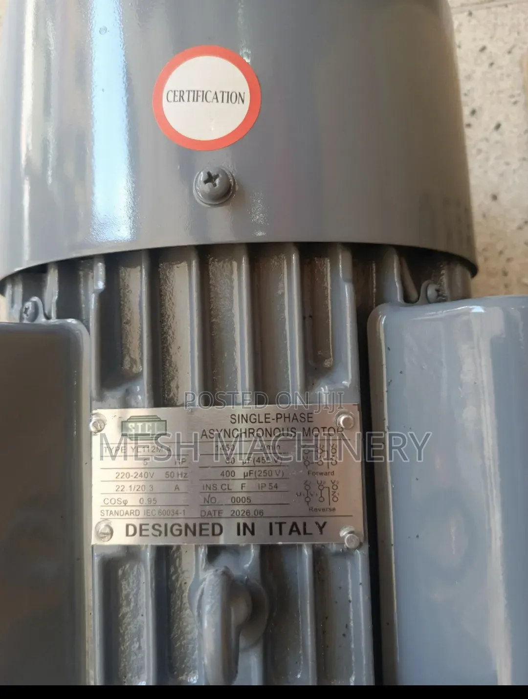 5hp STCL Italy Low Speed -Single Phase Electric Motor 1450rmp