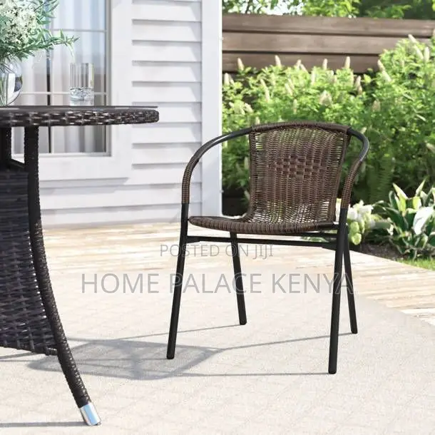 Dining Chair; Modern Rattan Plastic Dining Chair for Home Interiors