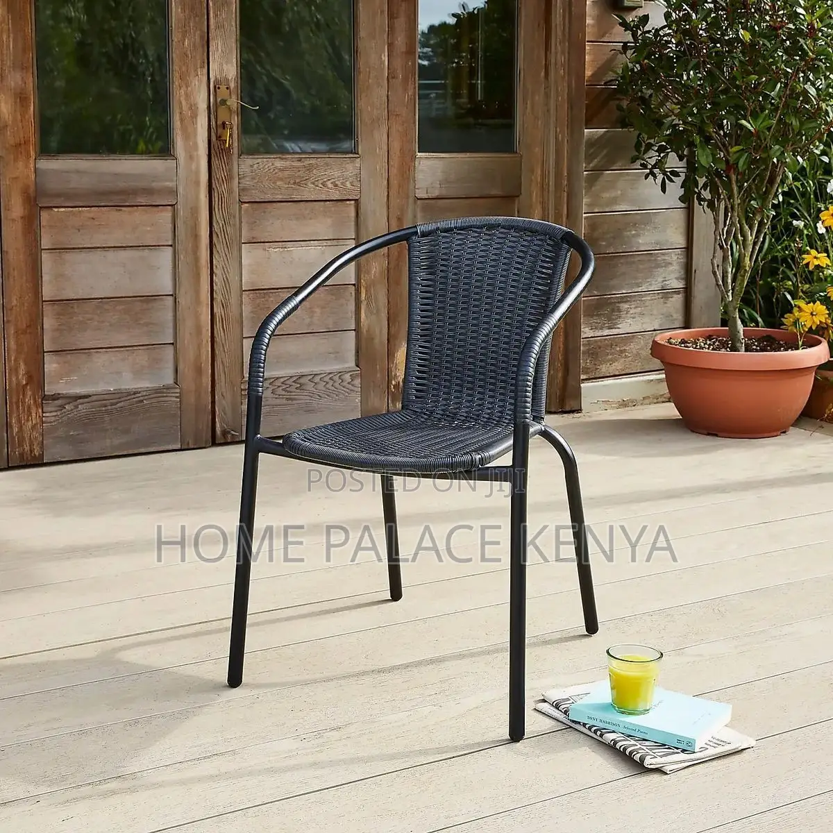 Dining Chair; Modern Rattan Plastic Dining Chair for Home Interiors