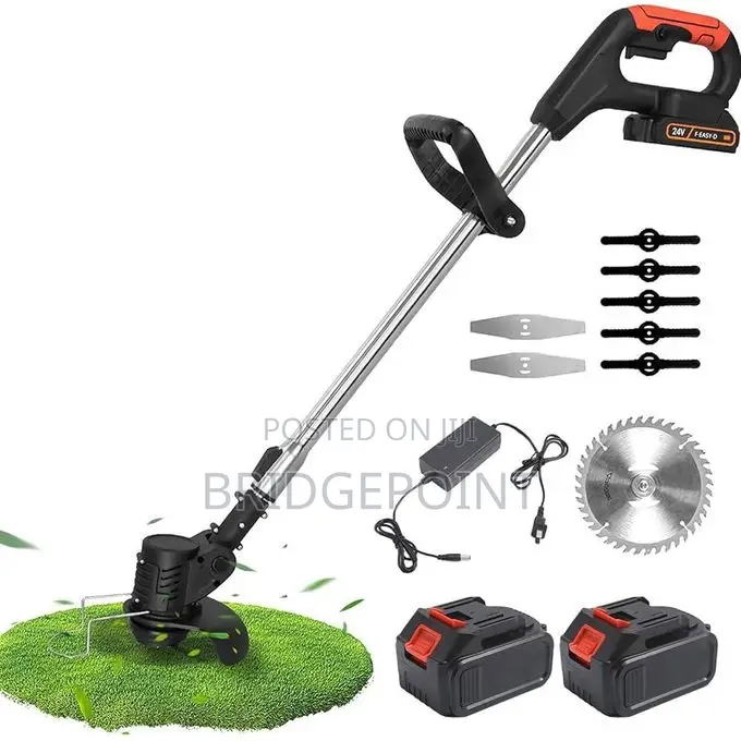 Rechargeable 2 Battery 9 Blades Lawn Lower Grass N Bush Cutter