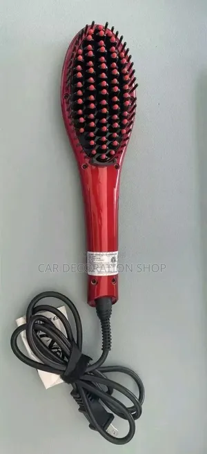 2in1 Electric Straightening Brush Comb With Bristles