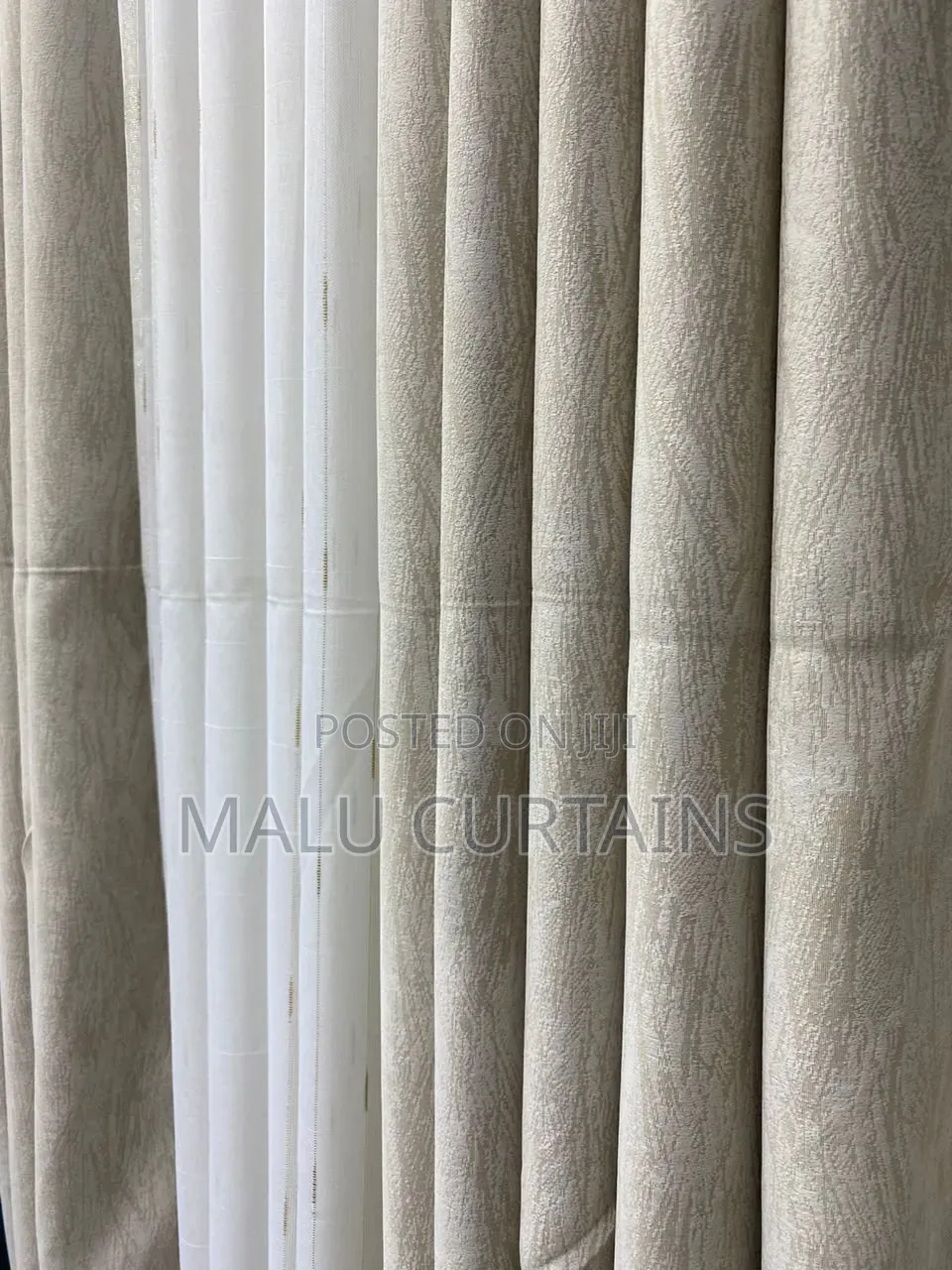 Luxury Champagne Gold 75% Blackout Curtains Complete Set With Sheer