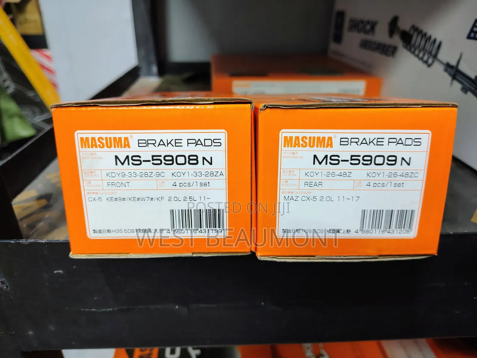 Masuma CX5 Front and Rear Pads