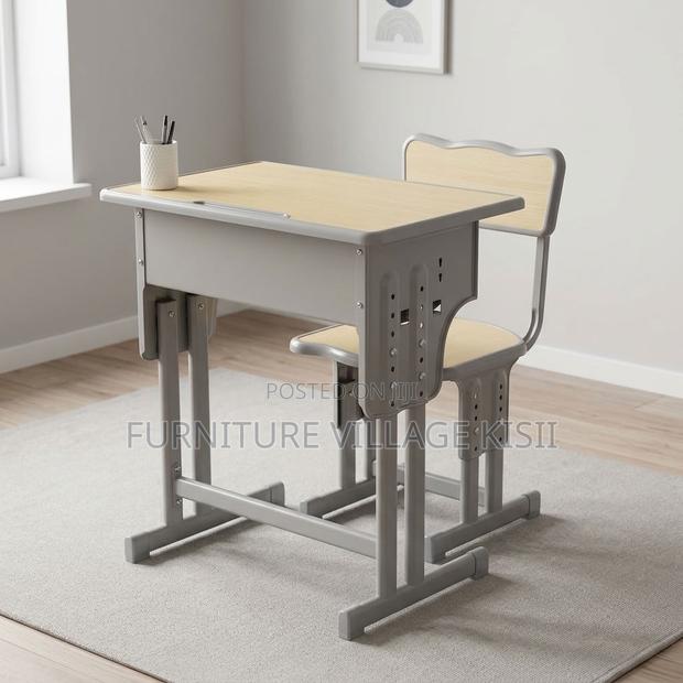 Adjustable Beige Kids Desk - thumbnail 3