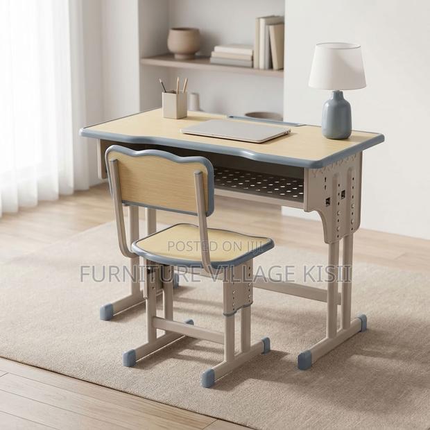 Adjustable Beige Kids Desk - thumbnail 4