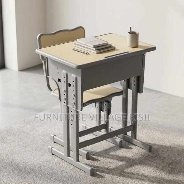 Adjustable Beige Kids Desk - thumbnail 5