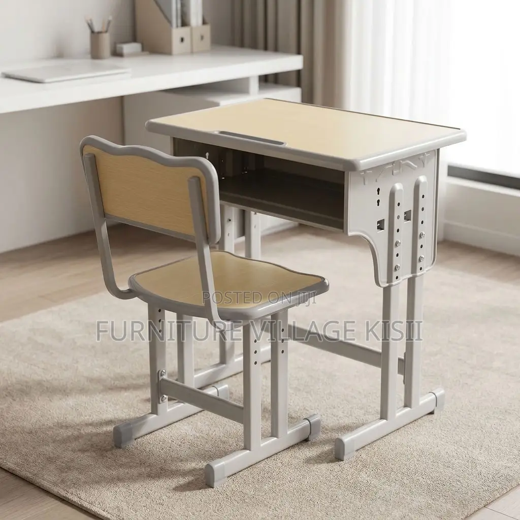 Adjustable Beige Kids Desk