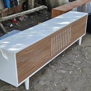 White Brown TV Console: Payment on Delivery