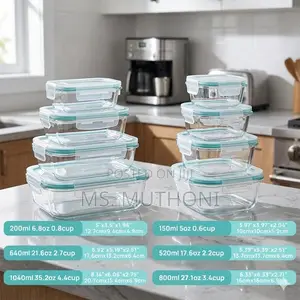 EcoPack 8-Piece Glass Meal Prep Set