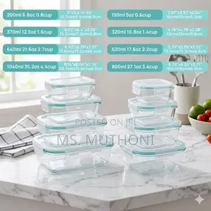 PureGlass 8-Piece Leakproof Meal Prep Pack