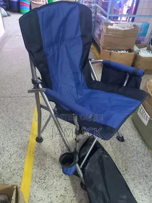 HEAVY-DUTY STEEL CAMPING ARM CHAIR With Cup Holders - Km