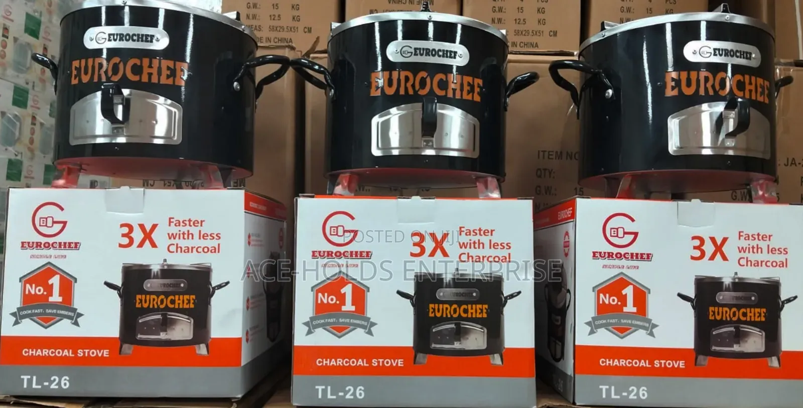 Insulated Body - Eurochef Jikokoa Medium Charcoal Stove