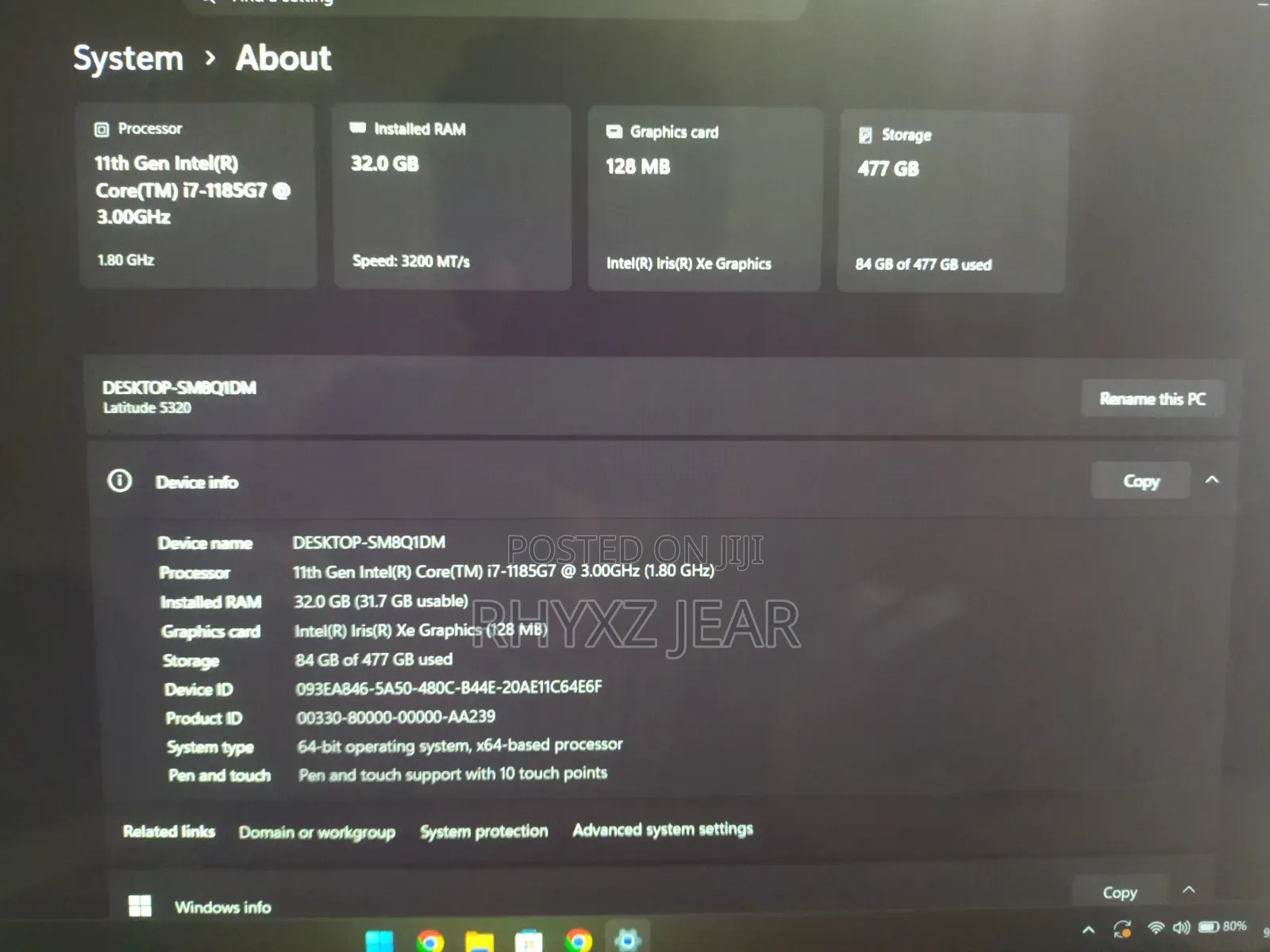 Laptop Dell Latitude 5320 32GB Intel Core 7 SSD 500GB