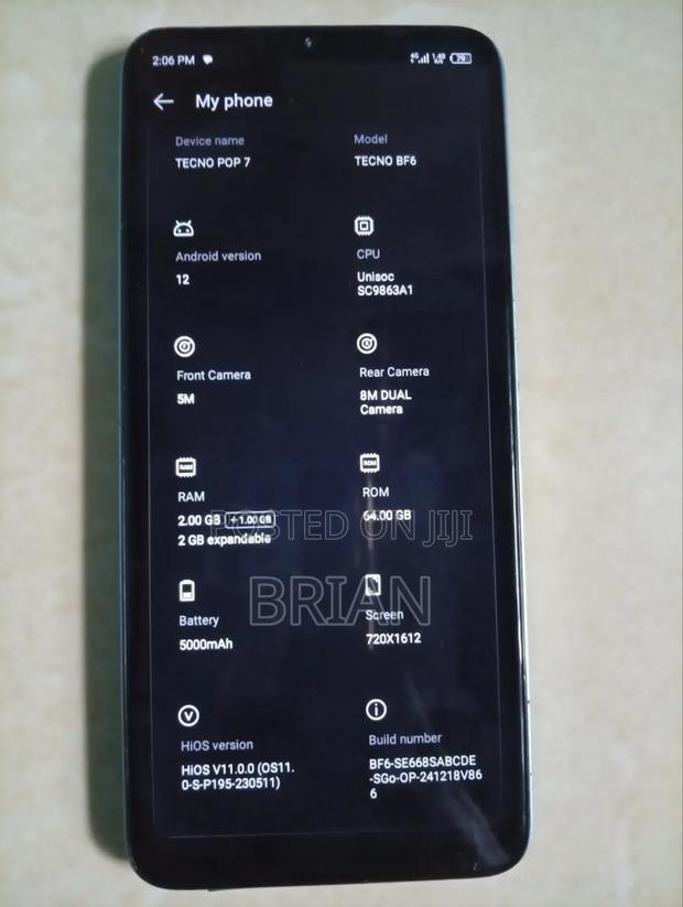 Tecno Pop 7 64 GB Blue - thumbnail 3