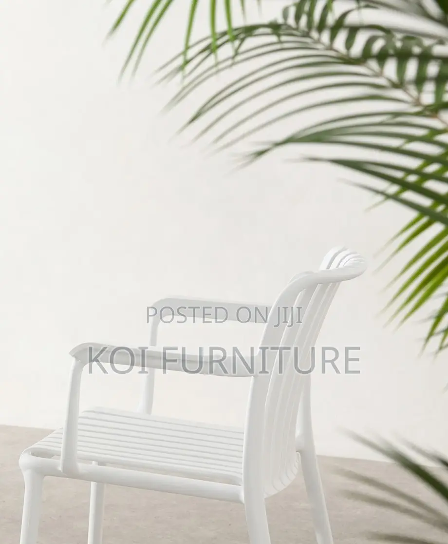 Home Chairs; White Ergonomic Stackable Home Dining Chairs