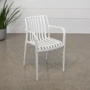 Home Chairs; White Ergonomic Stackable Home Dining Chairs