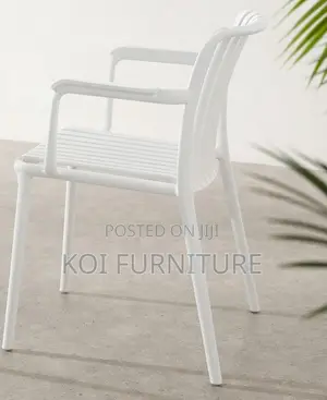 Home Chairs; White Ergonomic Stackable Home Dining Chairs