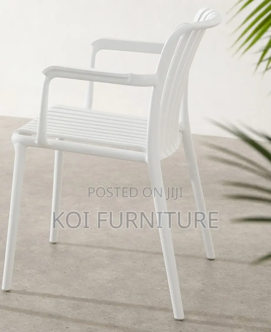 Home Chairs; White Ergonomic Stackable Home Dining Chairs