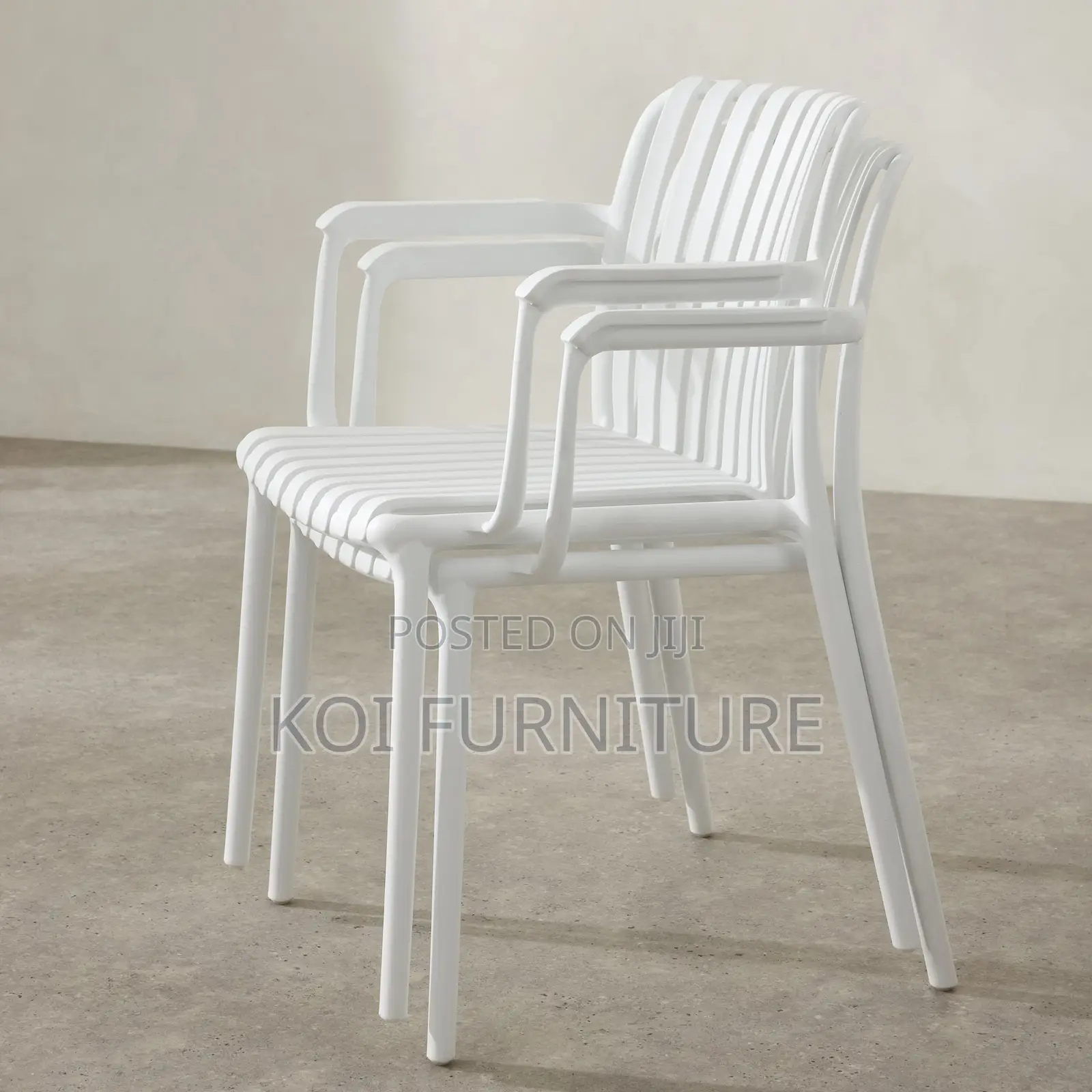 Home Chairs; White Ergonomic Stackable Home Dining Chairs