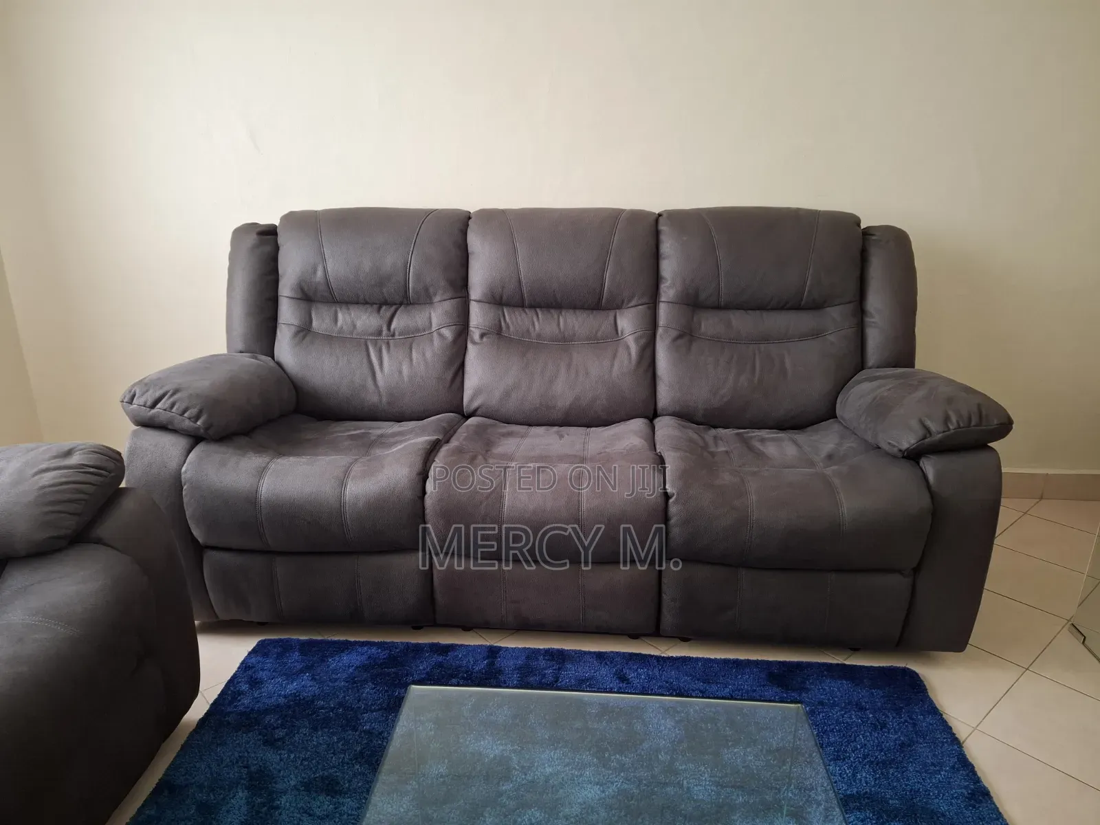 Torino 6 Seater Recliner in Gray