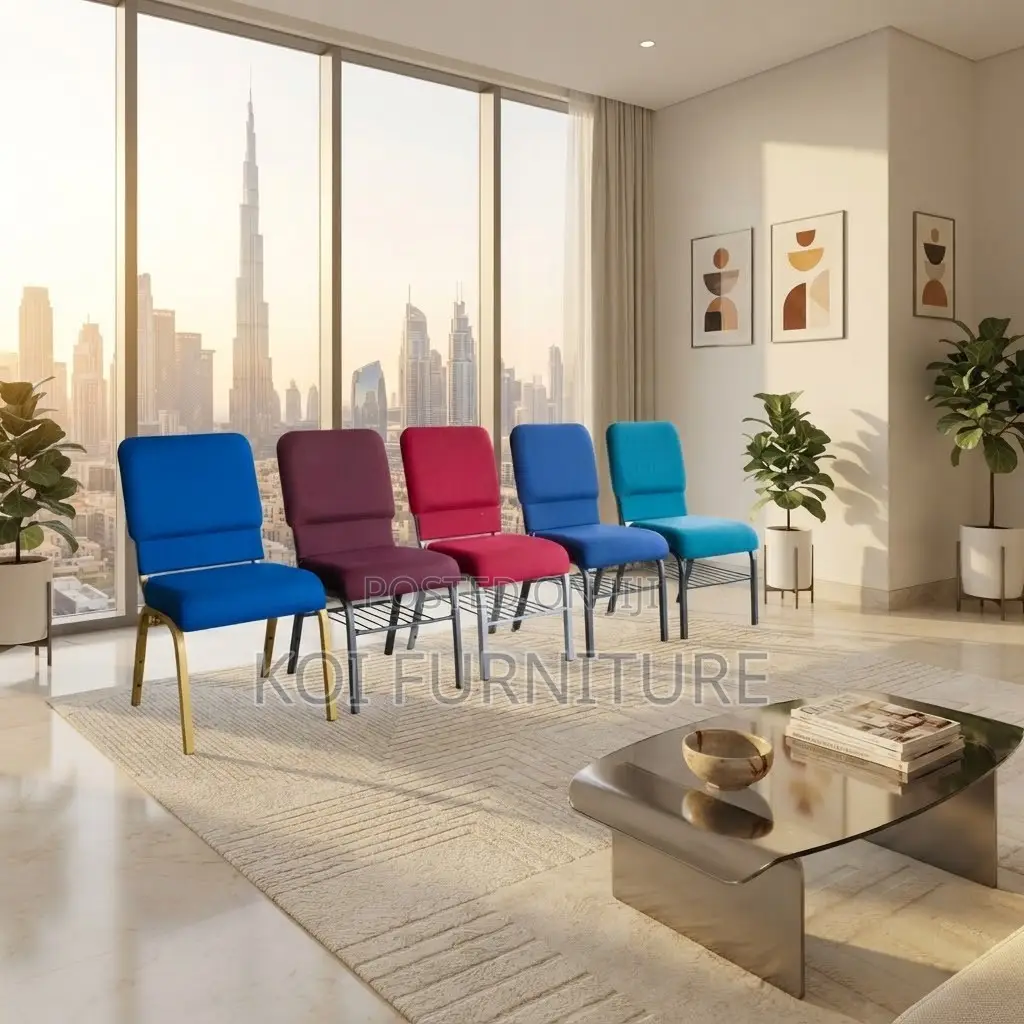 Office Chairs; Armless Fabric Office Church Stackable Chairs