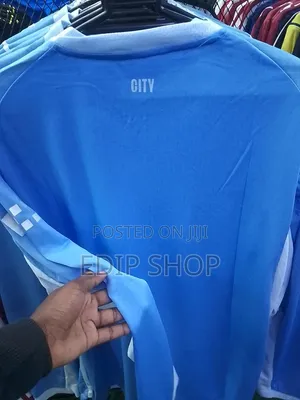Manchester City Long Sleeved New Season Jersey.
