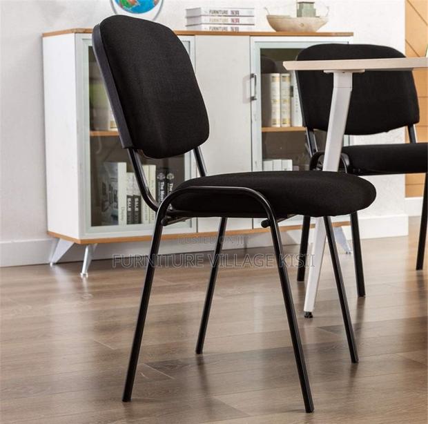 Office Chair; Black Stackable Fabric Visitors Seat - thumbnail 15