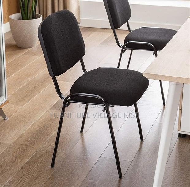 Office Chair; Black Stackable Fabric Visitors Seat - thumbnail 16