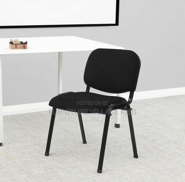Office Chair; Black Stackable Fabric Visitors Seat - thumbnail 10