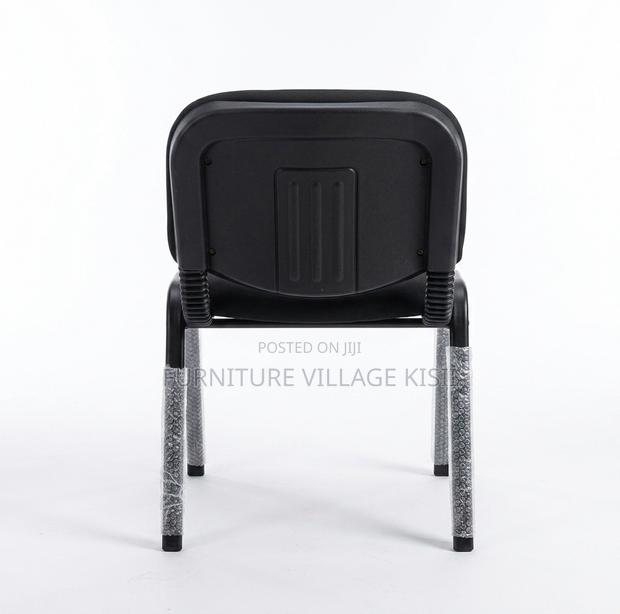 Office Chair; Black Stackable Fabric Visitors Seat - thumbnail 9