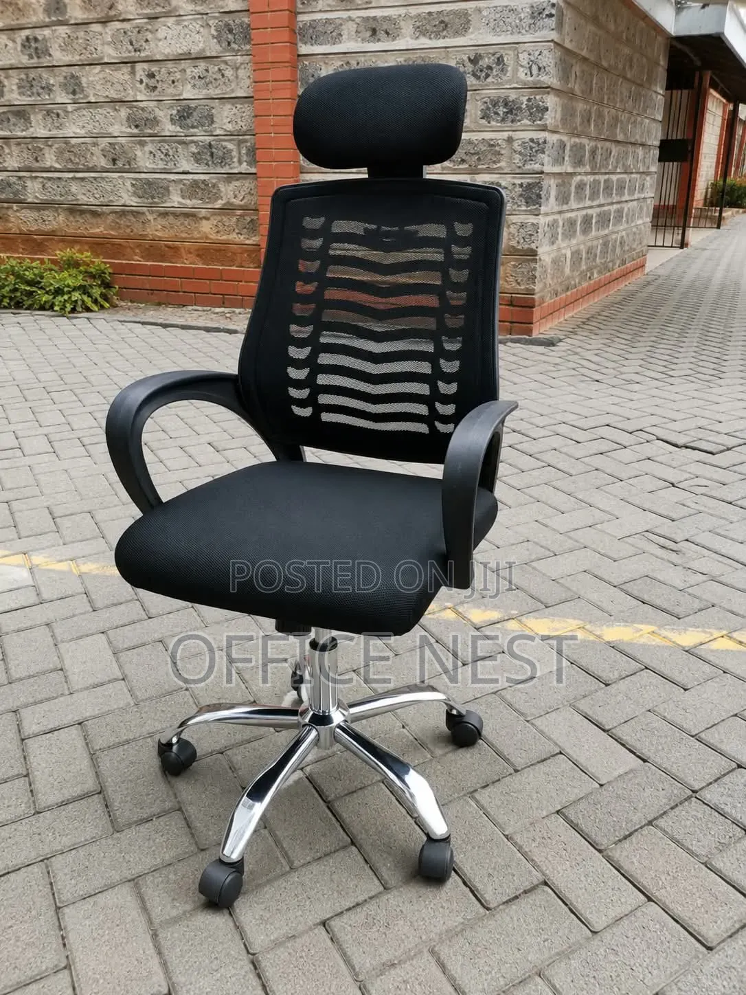 Ergonomic Mesh Office Chair With Headrest – Adjustable Executive Chair