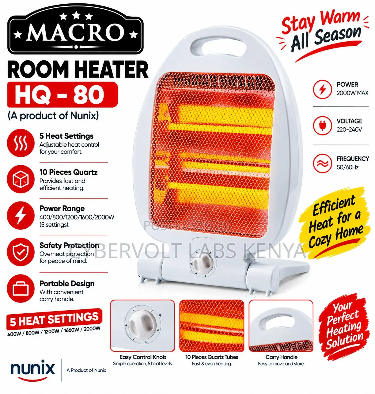Jl Niva Quartz Heater Qh-90a