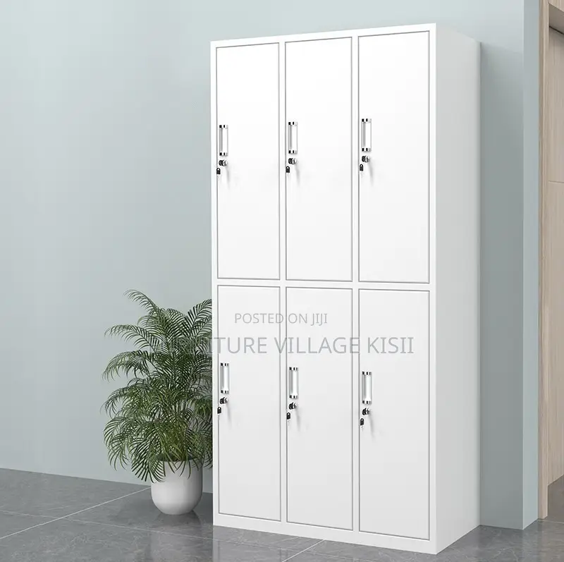 Office Furniture; 6 Compartment Mettalic Storage Cabinet.