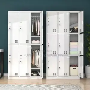 Office Furniture; 6 Compartment Mettalic Storage Cabinet.