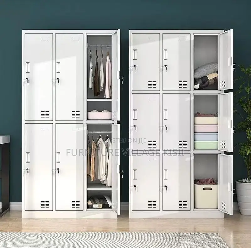 Office Furniture; 6 Compartment Mettalic Storage Cabinet.