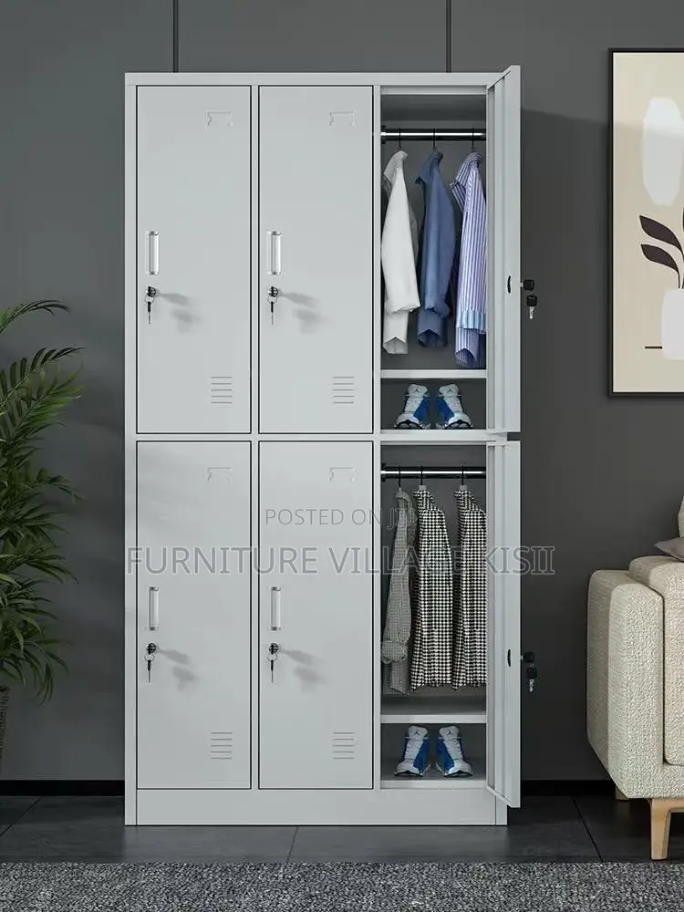 Office Furniture; 6 Compartment Mettalic Storage Cabinet.