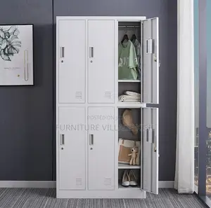 Office Furniture; 6 Compartment Mettalic Storage Cabinet.