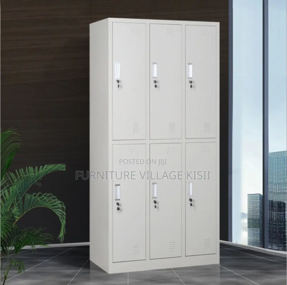 Office Furniture; 6 Compartment Mettalic Storage Cabinet.