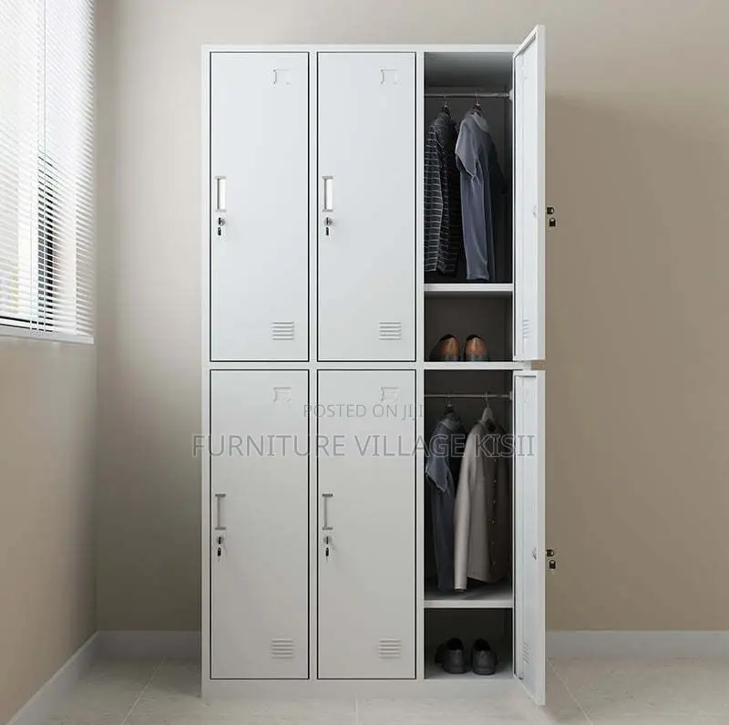 Office Furniture; 6 Compartment Mettalic Storage Cabinet.