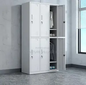 Office Furniture; 6 Compartment Mettalic Storage Cabinet.
