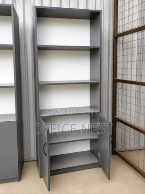 Office Storage Cabinet With Shelves Double Doors – Modern Cabinet