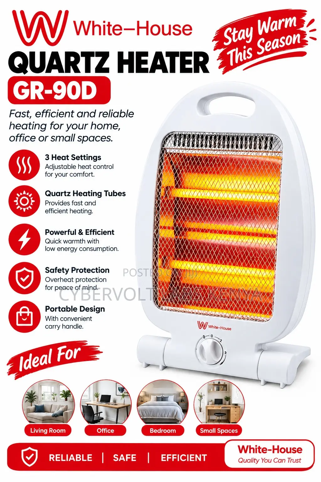 White-House Quartz Heater GR-90D
