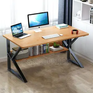 Generic Home Study Desk With a Bookshelf